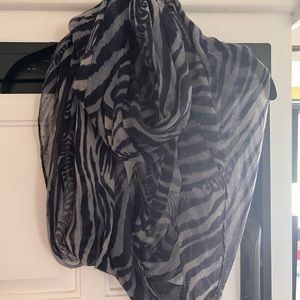 Navy Zebra Infinity Scarf